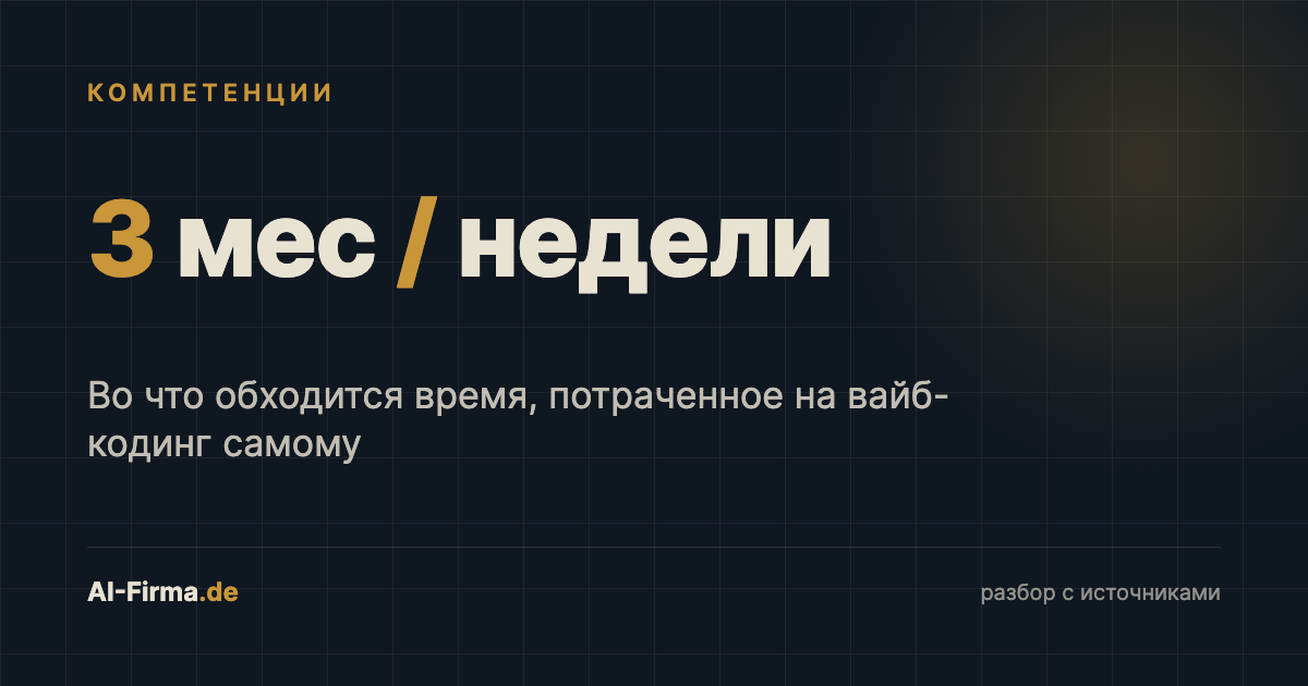 Обложка статьи: сравнение вайб-кодинга и найма исполнителя по времени и ответственности